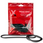Perfect Fit Brand Thin Wrap silikonowy pierścień regulowany 38 cm, czarny, ultra-gładki
