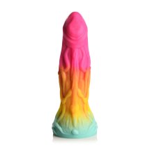 XR Brands Shape Shifter – model anatomiczny silikonowy z przyssawką, tęczowy, dekoracyjna jaszczurka