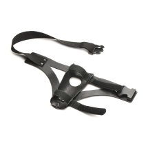 XR Brands Thunder Strap Wand – uprząż na udo z regulacją, O-ring 4 cm, czarna, paski na rzep