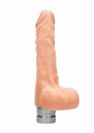 WIBRATOR realistyczny Z JĄDRAMI tpe REALROCK 17CM - Realrock 7-17 cm Vibrating Dildo With Balls - Flesh